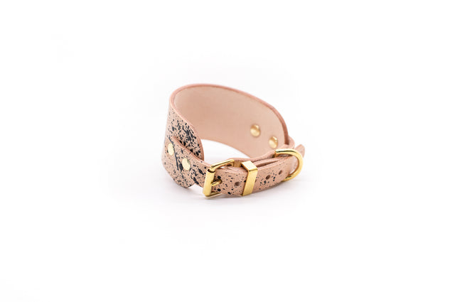 Hound Leather Collar/Ink Collection/Splash